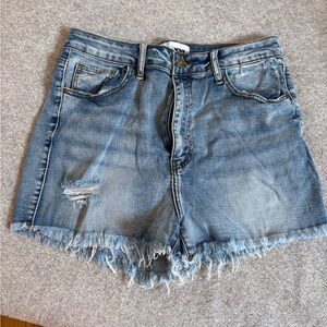 Fashion Nova Distressed Blue Jean Shorts